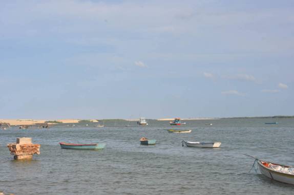 Pequeno porto fluvial de Galos, na região de Galinhos - RN